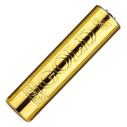 Metall Reibradfeuerzeug "Goldbarren Style" Rund PROF - wiederbefüllbar
