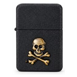 Benzinfeuerzeuge " Skull " Schwarz Champ
