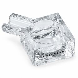 Zigarrenaschenbecher aus Glas - Silver Match