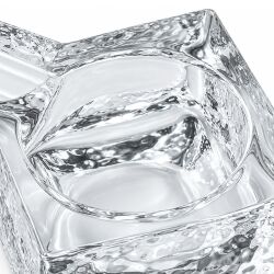 Zigarrenaschenbecher aus Glas - Silver Match