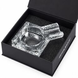 Zigarrenaschenbecher aus Glas - Silver Match