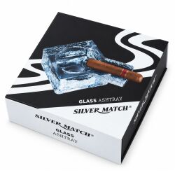 Zigarrenaschenbecher aus Glas - Silver Match