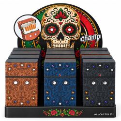 Zigarettenbox " Totenkopf & Strass" 20er Champ