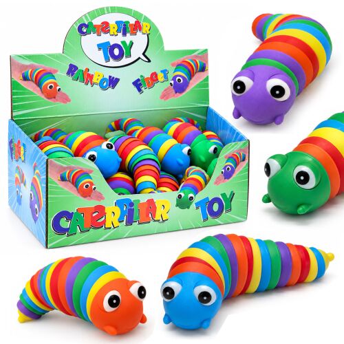 Fidget-Raupe in Regenbogenfarben