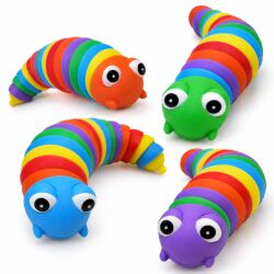 Fidget-Raupe in Regenbogenfarben
