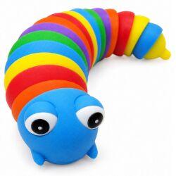 Fidget-Raupe in Regenbogenfarben