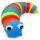 Fidget-Raupe in Regenbogenfarben