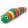Fidget-Raupe in Regenbogenfarben