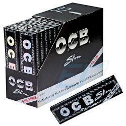 OCB Premium Long Slim mit Filtertips 32er Box/32 Blatt + 32 Tips