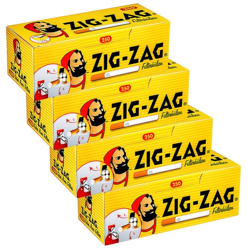 ZIG ZAG 4 x 250er Filterhülsen