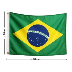 Brasilien Fahne ca. 150 x 90cm mit Metallösen