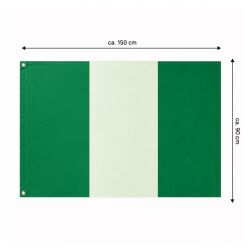 Nigeria Fahne 150 x 90cm mit Metallösen