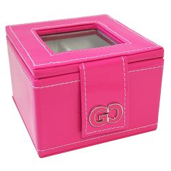 Uhrenbox für 2 Uhren Gino Casti Pink
