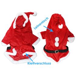Weihnachtsmann - Hundekostüm ca.28cm