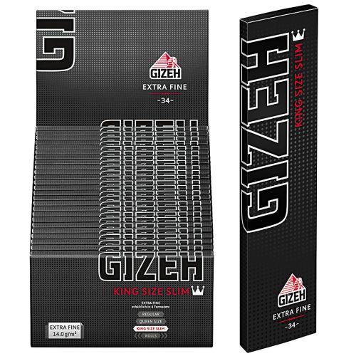 GIZEH Black King Size Slim 50er Box/34 Blatt