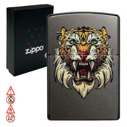 Zippo Benzinfeuerzeug " Sabretooth Tattoo Design"