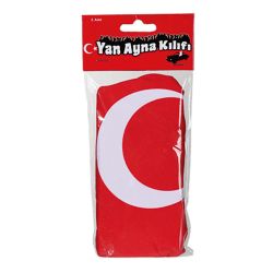 Außenspiegelfahne 2er Set Türkei-Flagge mit Gummizug
