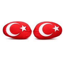 Außenspiegelfahne 2er Set Türkei-Flagge mit Gummizug