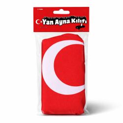 Außenspiegelfahne 2er Set Türkei-Flagge mit Gummizug