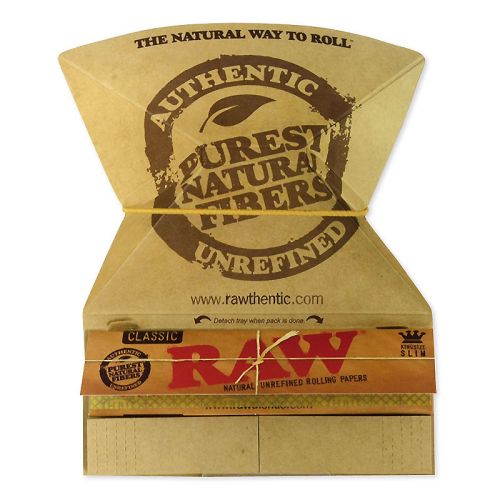 RAW 15er Box/32 Blatt Classic Artesano King Size Slim Papier + Filtertips