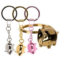 Schlüsselanhänger-Metall Glücks-Schwein