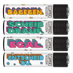 Clipper Feuerzeug " Egal " 48er Display