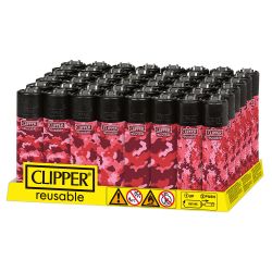 Clipper Feuerzeug " Red Camouflage " 48er Display