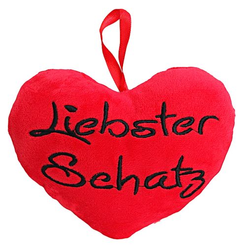 Plüsch Deko Herzkissen "Liebster Schatz" ca.13cm