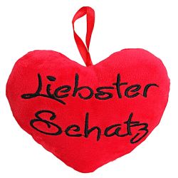 Plüsch Deko Herzkissen "Liebster Schatz"...