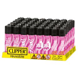 Clipper Feuerzeug " Pink Power " 48er Display