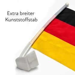 Deutschland Autofensterfahne - mit extra breitem Stab...