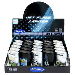 Feuerzeug " 3D Fußball " Atomic Blaue Jet-Flame