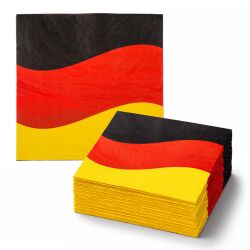 20er Set Deutschland Servietten ca. 33x33 cm - 3-lagige...
