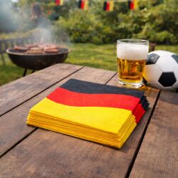 20er Set Deutschland Servietten ca. 33x33 cm - 3-lagige Partyservietten
