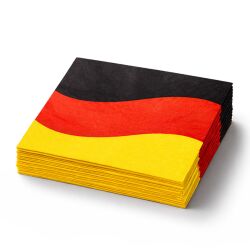 20er Set Deutschland Servietten ca. 33x33 cm - 3-lagige Partyservietten