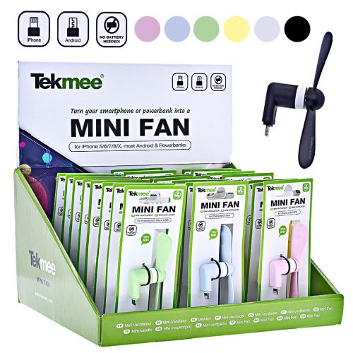 Tekmee Mini Ventilator für Smartphone Kompatibel mit iPhone & Android