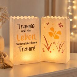 24 x Einheiten mit 12 großen / 20 Stück kleinen Leuchttüten aus Papier - sortierte Motive, Farben