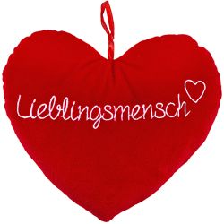 2er Set Deko-Kissen " Lieblingsmensch " ca.26cm