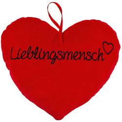 2er Set Deko-Kissen " Lieblingsmensch " ca.26cm