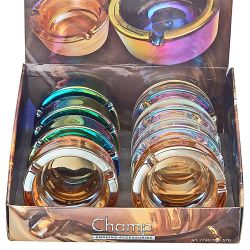 Aschenbecher Glas Rainbow ca.9cm Champ
