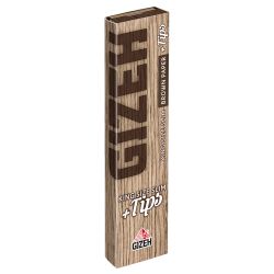 GIZEH Brown King Size Slim + TIPS 26er Box/ je 34 Blatt-34 Tips