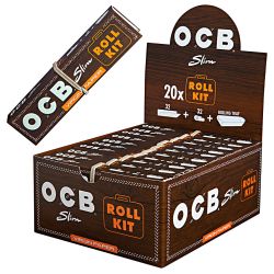 OCB Slim Roll Kit K.S. Unbleached mit Filtertips 20er Box/32 Blatt + 32 Tips