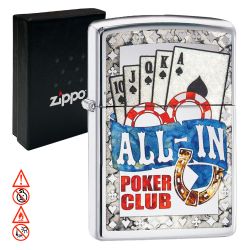 Zippo Benzinfeuerzeug " All in Poker Club "