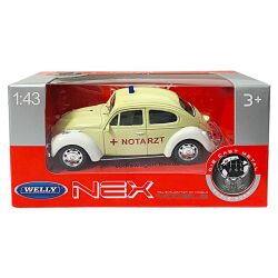 Volkswagen Notarzt Beetle Modell-Auto Metall 9,5cm Welly