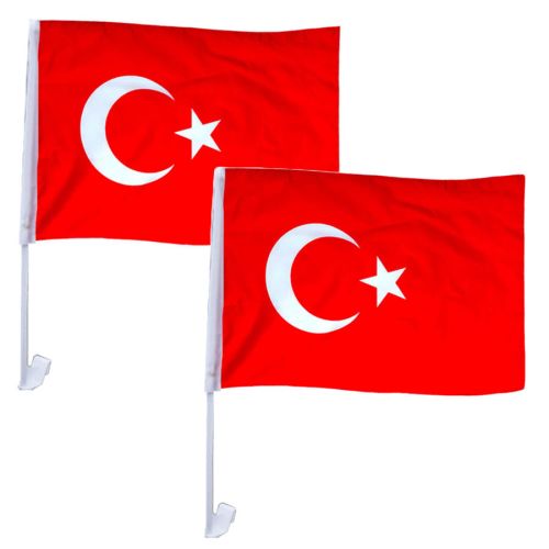 Autofensterfahne 2er Türkei-Flagge ca.45x30cm