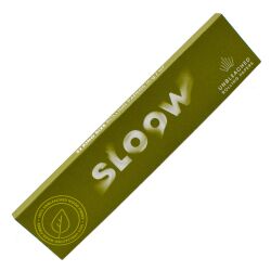Sloow King Size Slim Papers UNBLEACHED – 50 Heftchen mit je 32 Blatt, 14 g/m²