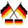 Deutschland Fahnen-Sticker 4er Set