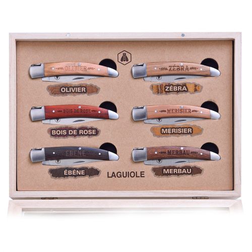 Laguiole 6er Taschenmesser-Set im Aufsteller