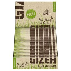 GIZEH "Hanf & Gras" Extra Fine King Size Slim 25er Box/34 Blatt