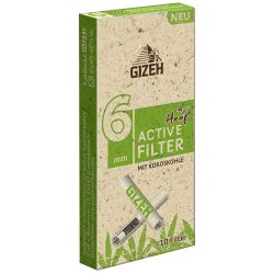 GIZEH Active Filter " Hanf " 6mm 10er Box